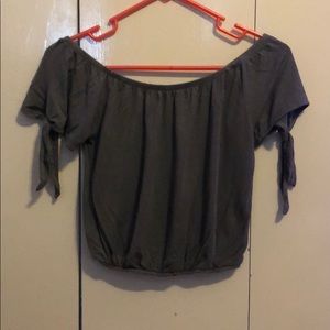 Olive green crop top